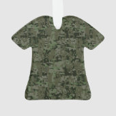 《星座》乙女座〔占星術の〕十二宮図サインオンオリーブグリーンデジタル迷彩柄 オーナメント (裏面)