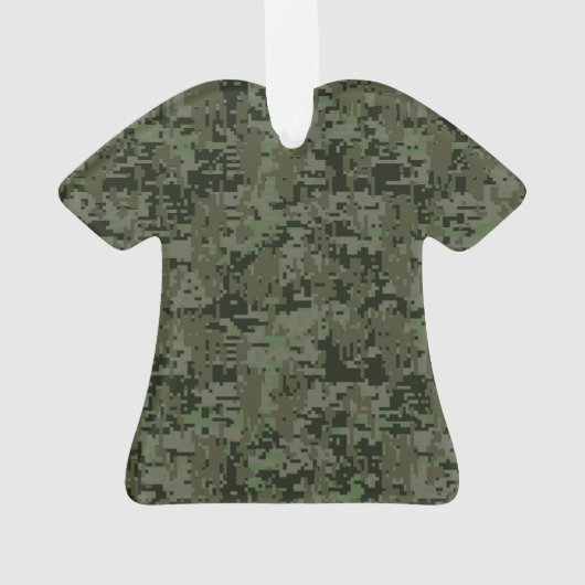 《星座》乙女座〔占星術の〕十二宮図サインオンオリーブグリーンデジタル迷彩柄 オーナメント (裏面)