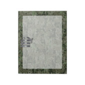 《星座》乙女座〔占星術の〕十二宮図サインオンオリーブグリーンデジタル迷彩柄 ノートパッド (回転)