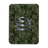 《星座》乙女座〔占星術の〕十二宮図サインオングリーンデジタル迷彩柄 マグネット (縦)