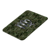 《星座》乙女座〔占星術の〕十二宮図サインオングリーンデジタル迷彩柄 マグネット (左側)