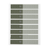 《星座》乙女座〔占星術の〕十二宮図サインオングリーンデジタル迷彩柄 ラップアラウンド宛名ラベル (シート)