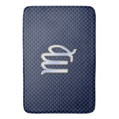 《星座》乙女座〔占星術の〕十二宮図サインオンネイビーブルーデコール バスマット (正面縦)