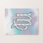 《星座》乙女座〔占星術の〕十二宮図サインオンパステルズマザーオブパールスタイル ジグソーパズル (横)