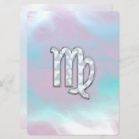 《星座》乙女座〔占星術の〕十二宮図サインオンパステルズマザーオブパール (正面/裏面)