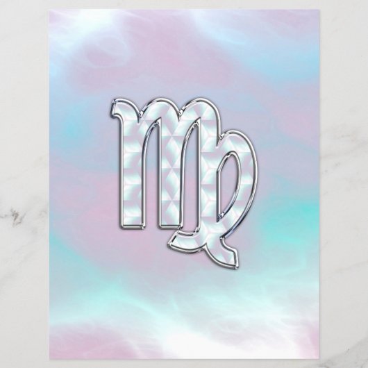 《星座》乙女座〔占星術の〕十二宮図サインオンパステルズマザーオブパール チラシ (正面)