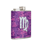 《星座》乙女座〔占星術の〕十二宮図サインオンピンクデジタルカモグ フラスク (右)