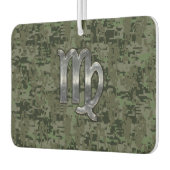 《星座》乙女座〔占星術の〕十二宮図サインオン軍隊グリーンデジタル迷彩柄 カーエアーフレッシュナー (左)