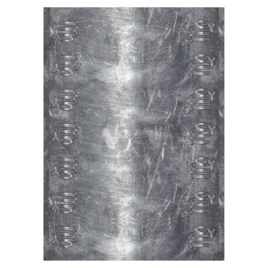 《星座》乙女座〔占星術の〕十二宮図サインシルバー動揺してスタイル テーブルクロス (正面)