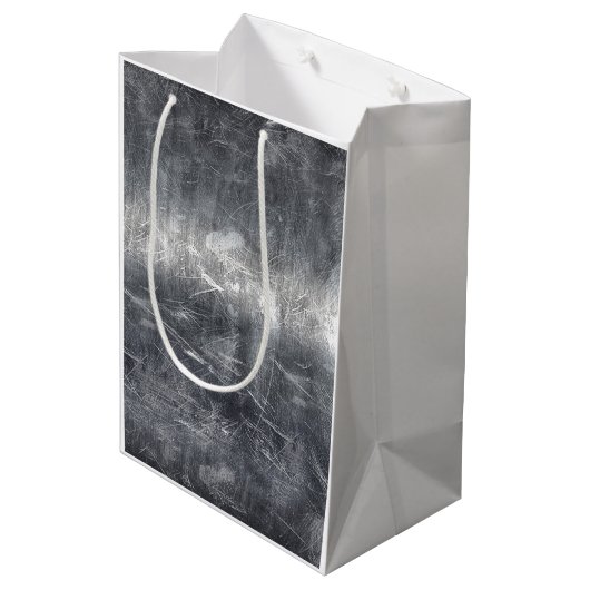 《星座》乙女座〔占星術の〕十二宮図サインシルバー動揺してスタイル ミディアムペーパーバッグ (裏面アングル)