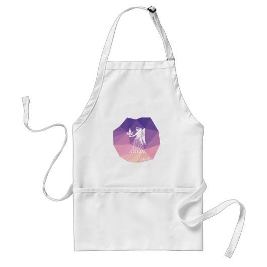 《星座》乙女座〔占星術の〕十二宮図サインパープルモダンデザインエプロン スタンダードエプロン (正面)