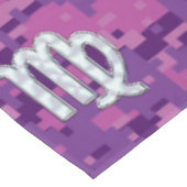 《星座》乙女座〔占星術の〕十二宮図サインピンク明るい赤紫色デジタル偽装 テーブルクロス (アングル)