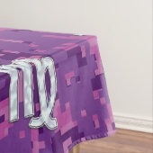 《星座》乙女座〔占星術の〕十二宮図サインピンク明るい赤紫色デジタル偽装 テーブルクロス (インサイチュ)