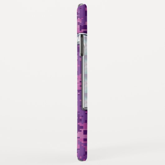 《星座》乙女座〔占星術の〕十二宮図サイン鮮やか明るい赤紫色デジタル迷彩柄 Case-Mate iPhoneケース (裏面/右)