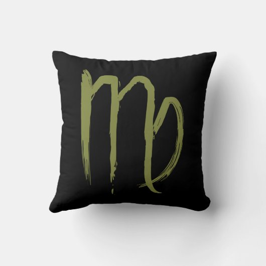 《星座》乙女座〔占星術の〕十二宮図サイン7月威厳がある誕生日占星術 クッション (裏面)