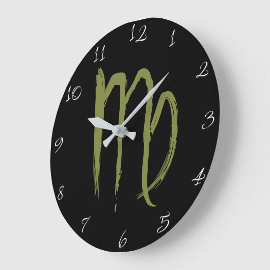 《星座》乙女座〔占星術の〕十二宮図サイン7月威厳がある誕生日占星術 ラージ壁時計 (傾斜)