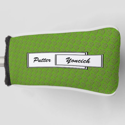 《星座》乙女座〔占星術の〕十二宮図シンボル要素（Kenneth Yoncich著） ゴルフヘッドカバー (正面)