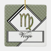 《星座》乙女座〔占星術の〕十二宮図シンボル要素byケネス・ヨンチッチ セラミックオーナメント (裏面)