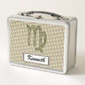 《星座》乙女座〔占星術の〕十二宮図シンボル要素byケネス・ヨンチッチ メタルランチボックス (正面)