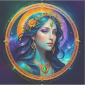 《星座》乙女座〔占星術の〕十二宮図ステッカー、天空〔占星術の〕十二宮図 シール (正面)