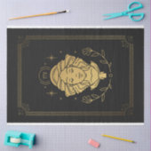 《星座》乙女座〔占星術の〕十二宮図ブラック&金ゴールド神秘的占星術 薄葉紙 (クラフト)