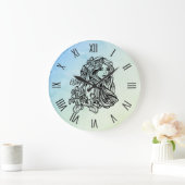 《星座》乙女座〔占星術の〕十二宮図ミスティwローマ数字 ラージ壁時計 (ホーム)