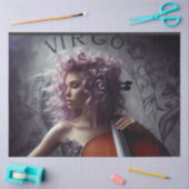 《星座》乙女座〔占星術の〕十二宮図ミュージシャンチェロデクページ 薄葉紙 (クラフト)