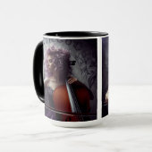 《星座》乙女座〔占星術の〕十二宮図ミュージシャンチェロ マグカップ (正面左)