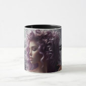 《星座》乙女座〔占星術の〕十二宮図ミュージシャンチェロ マグカップ (中央)