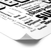 《星座》乙女座〔占星術の〕十二宮図ワードクラウドインスピレーションポスター(M-L) ポスター (角)