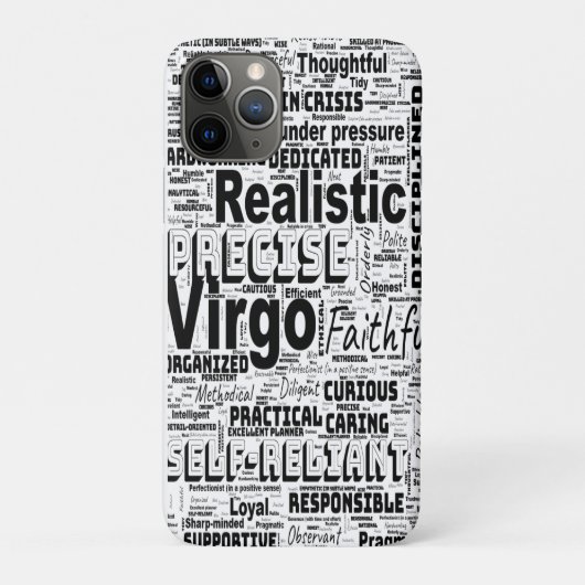 《星座》乙女座〔占星術の〕十二宮図ワードクラウドインスピレーション Case-Mate iPhoneケース (裏)