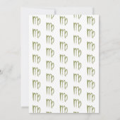 《星座》乙女座〔占星術の〕十二宮図占星術サマー秋ブライダルシャワー 招待状 (裏面)