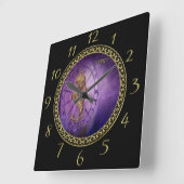 《星座》乙女座〔占星術の〕十二宮図占星術デザイン占星術 スクエア壁時計 (傾斜)