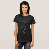《星座》乙女座〔占星術の〕十二宮図占星術星星座 Tシャツ (正面フル)