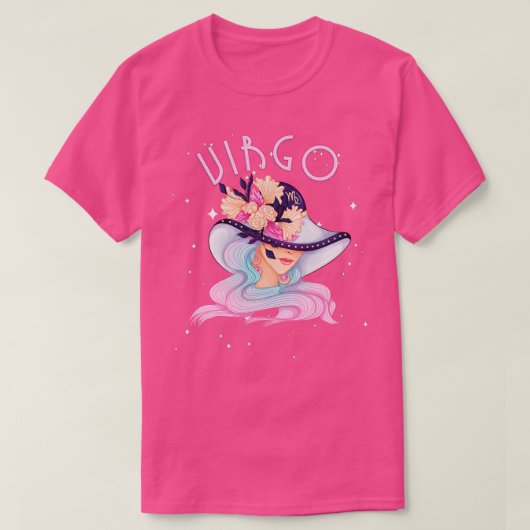 《星座》乙女座〔占星術の〕十二宮図占星術標識誕生日タロットアストロロ Tシャツ (デザイン正面)