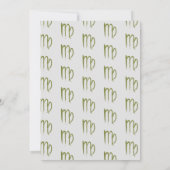 《星座》乙女座〔占星術の〕十二宮図威厳がある9月誕生日占星術 招待状 (裏面)