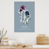 《星座》乙女座〔占星術の〕十二宮図星印ポスター ポスター (キッチン)