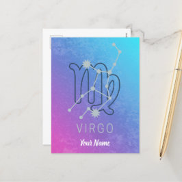 《星座》乙女座〔占星術の〕十二宮図星印占星術星座 シーズンポストカード