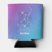 《星座》乙女座〔占星術の〕十二宮図星印占星術星座 缶クーラー (正面)