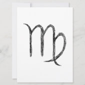 《星座》乙女座。〔占星術の〕十二宮図星座ブラック. 招待状 (裏面)