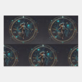 《星座》乙女座〔占星術の〕十二宮図星記号ラッピング紙シート ラッピングペーパーシート (正面3)