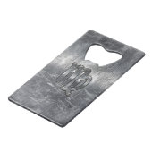 《星座》乙女座〔占星術の〕十二宮図標識グランジ動揺してスタイル クレジットカード栓抜き (正面アングル)