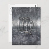 《星座》乙女座〔占星術の〕十二宮図標識グランジ動揺してスタイル ポストカード (正面/裏面)