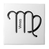 《星座》乙女座、〔占星術の〕十二宮図標識抽象デザイン、 タイル (正面)