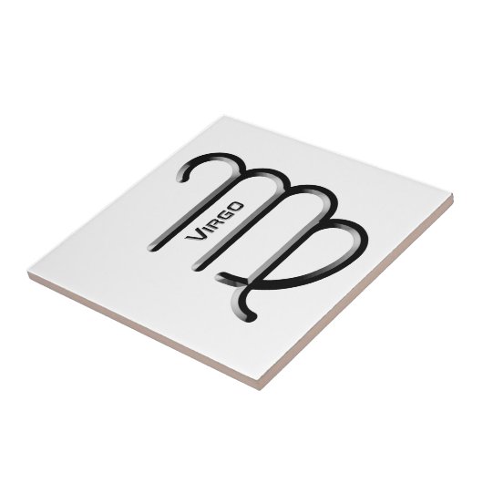 《星座》乙女座、〔占星術の〕十二宮図標識抽象デザイン、 タイル (側面)