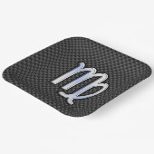 《星座》乙女座〔占星術の〕十二宮図標識炭炭素繊維プリント ペーパープレート (傾斜あり)