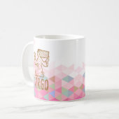 《星座》乙女座〔占星術の〕十二宮図標識 コーヒーマグカップ (正面左)