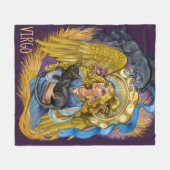 《星座》乙女座〔占星術の〕十二宮図標識 フリースブランケット (正面(横))