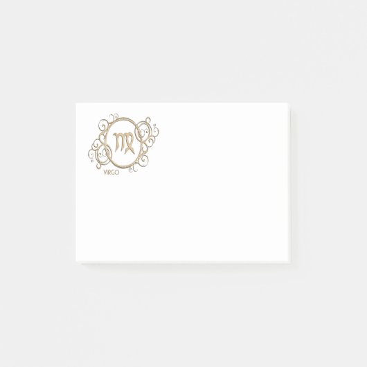 《星座》乙女座〔占星術の〕十二宮図標識 ポストイット (正面)