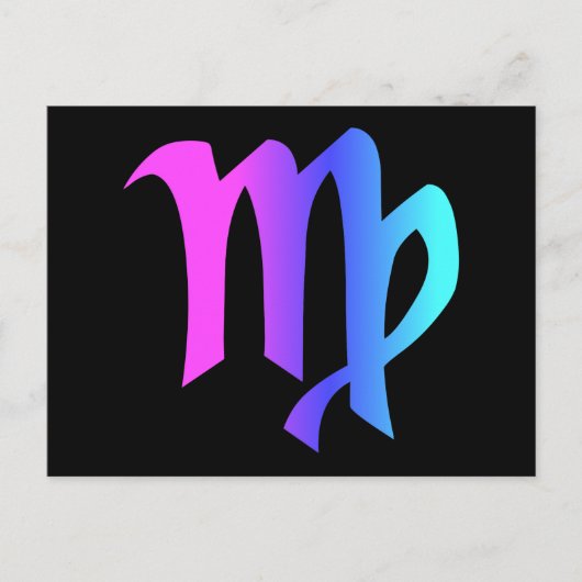 《星座》乙女座〔占星術の〕十二宮図看板 ポストカード (正面)